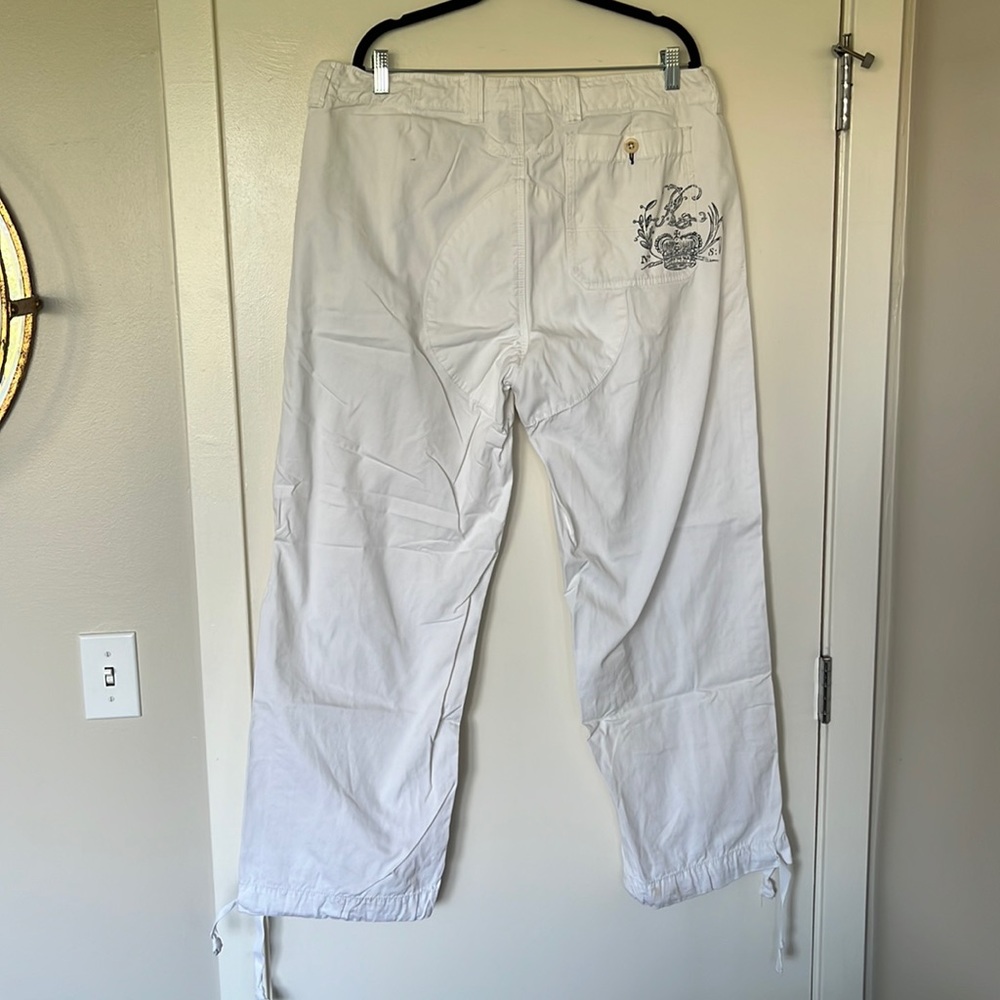 Men’s Polo Ralph Lauren Vintage White Pants 38/32 Crown On Back Pocket Rare Find